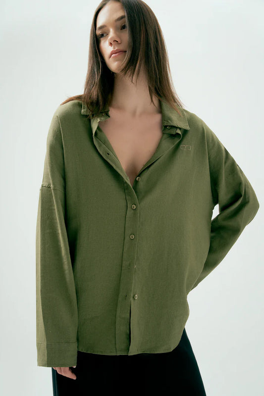 Wear Three Points Khaki Dune Linen Shirt