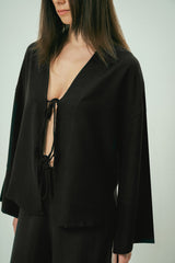 Wear Three Points Black Glow Linen Shirt