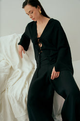 Wear Three Points Black Glow Linen Shirt