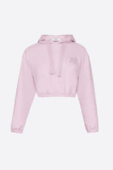 Wear Three Points Lilac Cropped Hoodie