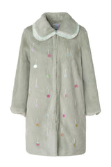 Wayt Aurora Sequined Faux Fur Coat