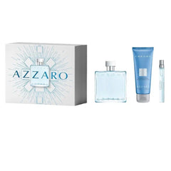 Azzaro Chrome 75 ml Shampoo+EDT 100 ml+EDT 10 ml Men's Perfume Set