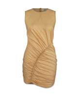WAYT Beyond the Barre Ruched Dress – Camel