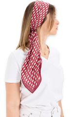 Dellel Deri Burgundy Freesia Scarf