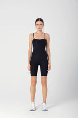 Wear Three Points Black Adjustable Strap Mini Jumpsuit