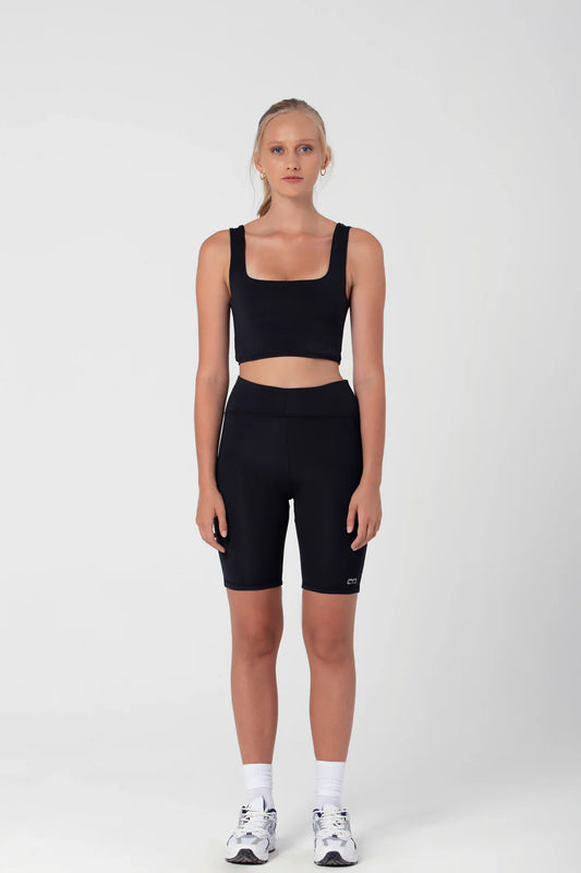 Wear Three Points Black Compression Cycling Tights