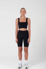 Wear Three Points Black Compression Cycling Tights