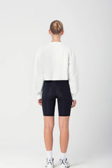 Wear Three Points White Jolie Crop Sweatshirt