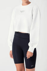 Wear Three Points White Jolie Crop Sweatshirt