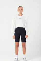 Wear Three Points White Jolie Crop Sweatshirt