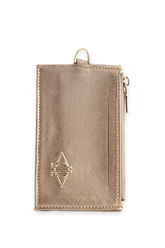 Dellel Deri Bronze Zipper Card Holder