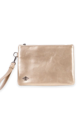 Dellel Deri Bronz Yaya Clutch