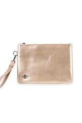 Dellel Deri Bronze Yaya Clutch