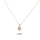 Chaseldor Single Stone Oval Necklace