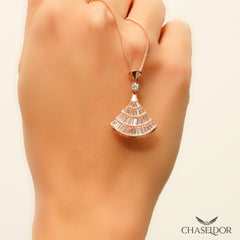 Chaseldor Baguette Bouquet Necklace