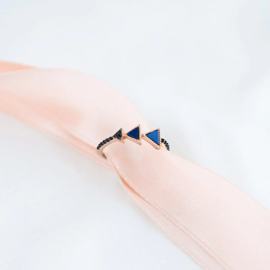 Chaseldor Blue Stone Faceted Ring