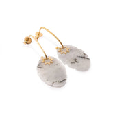 Chaseldor Dora Natural Stone Steel Women's Küpe