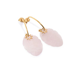 Chaseldor Dora Quartz Natural Stone Steel Women Earrings