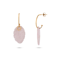 Chaseldor Dora Quartz Natural Stone Steel Women Earrings