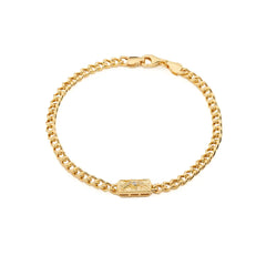 Chaseldor Unisex Silver Gold Chain Bracelet
