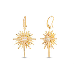 Chaseldor Gold Dangle Sirius Earrings
