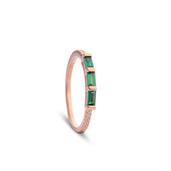 Chaseldor Green Stone Tria Ring