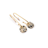 Chaseldor Hoshi Altın Leopard Print Natural Stone Steel Women Earrings