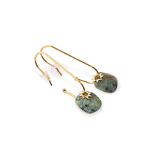 Chaseldor Hoshi Green Natural Stone Steel Women Earrings