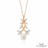 Chaseldor Ivy Magnolia Flower Necklace