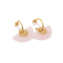Chaseldor Jiji Light Pink Natural Stone Steel Women Earrings