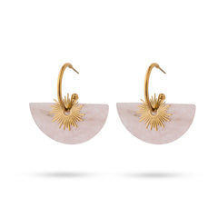 Chaseldor Jiji Light Pink Natural Stone Steel Women Earrings