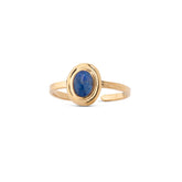 Chaseldor Lisa Altın Lacivert Mavi Natural Stone Altın Plated Steel Women's Ring