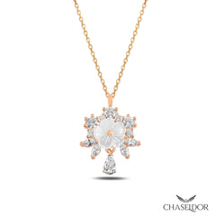 Chaseldor Luminous Magnolia Flower Necklace