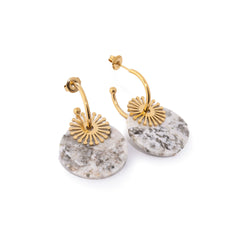 Chaseldor Maki Natural Stone Steel Women's Earrings