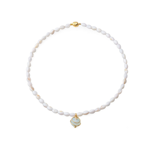 Chaseldor Mokita White Natural Stone Women's Necklace