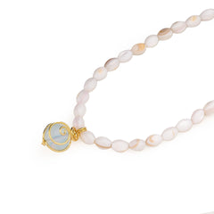 Chaseldor Mokita White Natural Stone Women's Necklace
