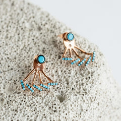 Chaseldor Queen Earrings with Turquoise Stone