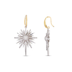 Chaseldor Silver Dangle Sirius Earrings