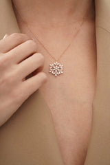 Chaseldor Trend Snowflake Rosegold Necklace