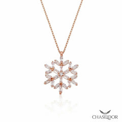 Chaseldor Trend Snowflake Rosegold Necklace