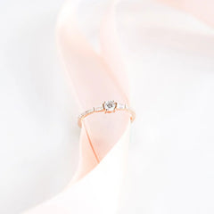 Chaseldor Tria Ring with Baguette Stone