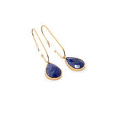 Chaseldor Yuna Lacivert Mavi Natural Stone Steel Women's Earrings