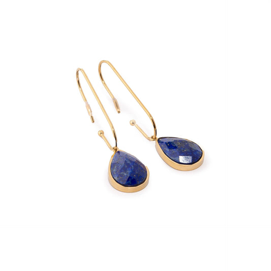 Chaseldor Yuna Navy Blue Natural Stone Steel Women's Earrings