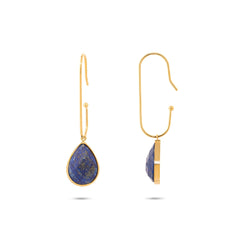 Chaseldor Yuna Navy Blue Natural Stone Steel Women's Earrings