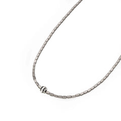 Chaseldor Noble Gray Natural Stone Men's Necklace