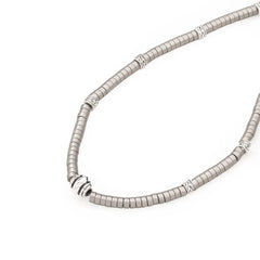 Chaseldor Onsra Gray Natural Stone Men's Necklace