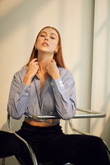 Wear Three Points Diana Blue Crop Shirt