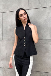 Crescent Line Shade Yelek Bluz