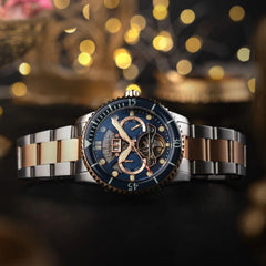 DUNCAN GRAND DATE OPEN HEART ES-8174-BB Otomatik Erkek Kol Saati