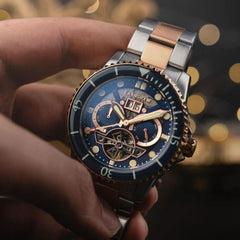 DUNCAN GRAND DATE OPEN HEART ES-8174-BB Otomatik Erkek Kol Saati